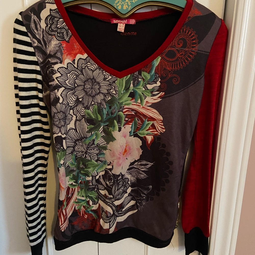 Womens pullover sweater pretty colourful design by Smash